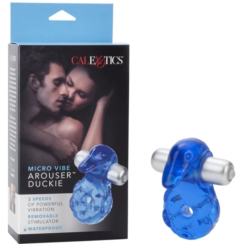 Эрекционное виброкольцо CalExotics Micro Vibe Arouser Duckie: Цвет синий