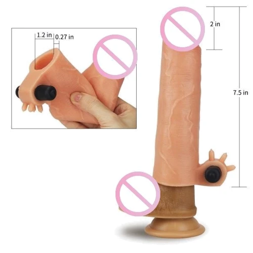 Насадка с вибрацией Add 2" Revolutionary Silicone Nature Extender, Flesh: Назначение Для увеличения