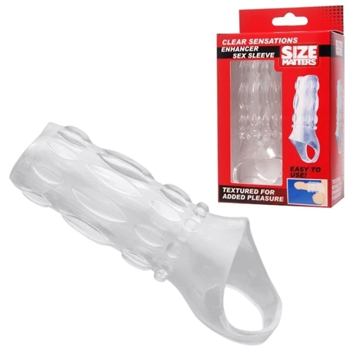 Clear Sensations Enhancer Sex Sleeve - насадка для пениса 11.5x3 см.: Для кого Для женщин