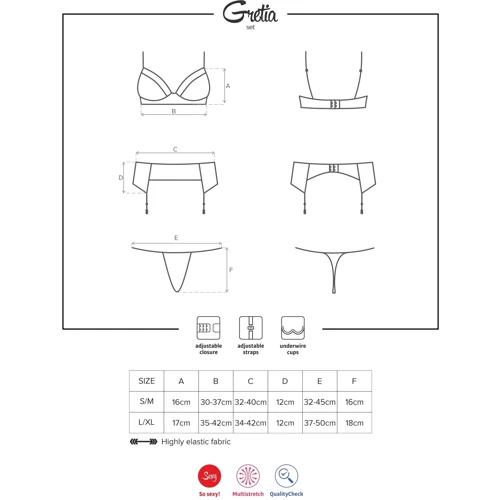 Комплект Obsessive Gretia set, L / XL фото 7