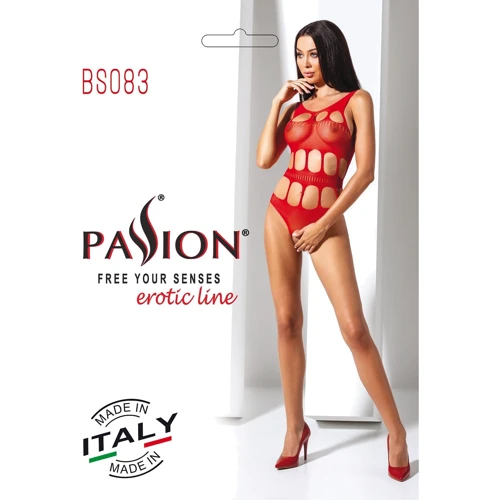 Сексуальный боди с вырезами Passion BS083 red: Фасон Бесшовные