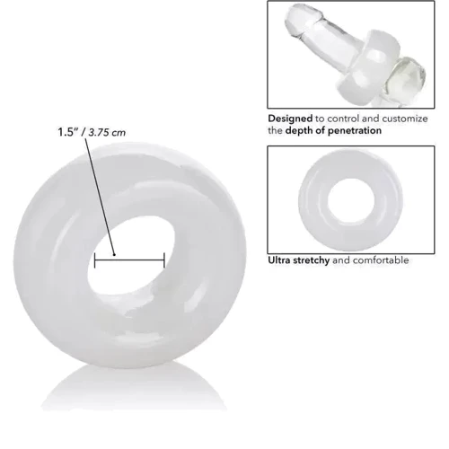 Эрекционное кольцо-ограничитель California Exotic Novelties - Stopper Ring: Цвет белый