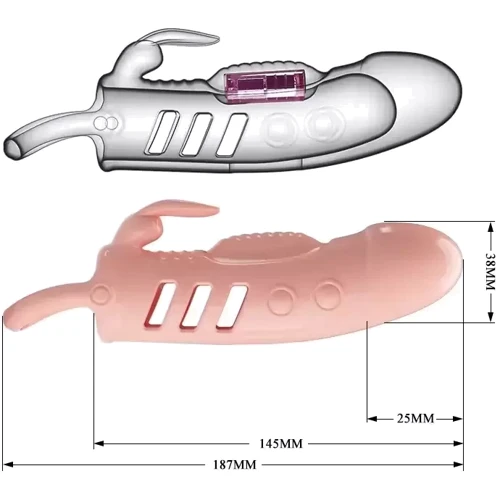 Удлиняющая насадка с вибростимуляцией PRETTY LOVE - PENIS SLEEVE Sloane, BI-026243: Назначение Для удлинения