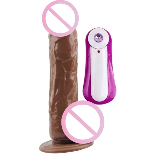 Реалистичный вибратор на присоске GHISA JEFF STRYKER 8.9" Vibrating Dildo - Brown, 291659