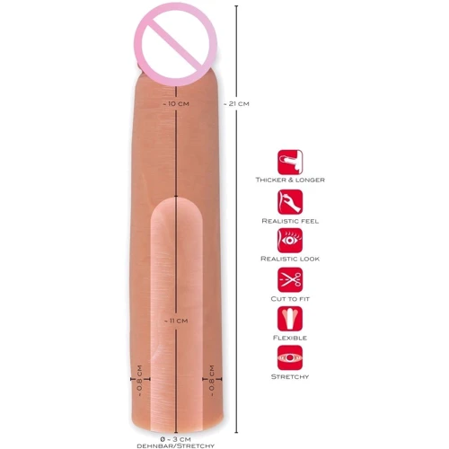 Насадка на член Realistixxx Extension Sleeve (+10 см): Для кого Для мужчин