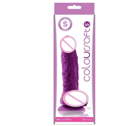 Фаллоимитатор на присоске Ns Novelties Coloursoft Soft Dildo (фиолетовый): Наличие вибрации Нет