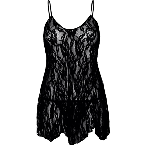 Пеньюар Leg Avenue Rose Lace Flair Chemise Black One Size: Применение На тело