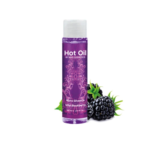 Согревающее съедобное массажное масло Nuei Hot Oil, 100 мл (ежевика)