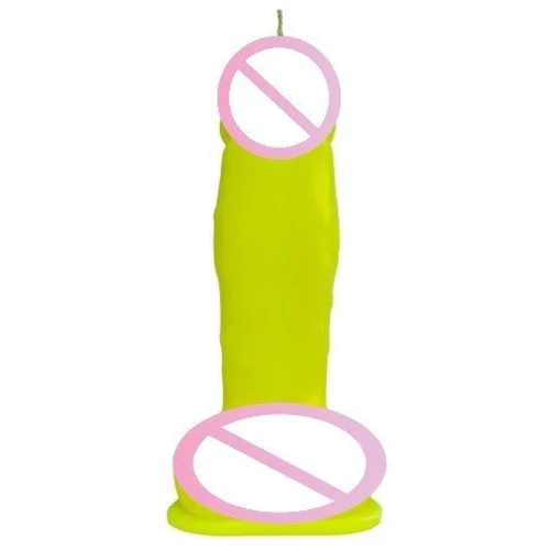 Свічка LOVE FLAME - Dildo L Yellow Fluor, CPS01-YELLOW: Виробник LOVE FLAME