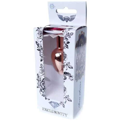 Анальная пробка с кристаллом BOSS of TOYS Boss Series - Jewellery Red Gold PLUG Pink S, BS6400107 фото 6