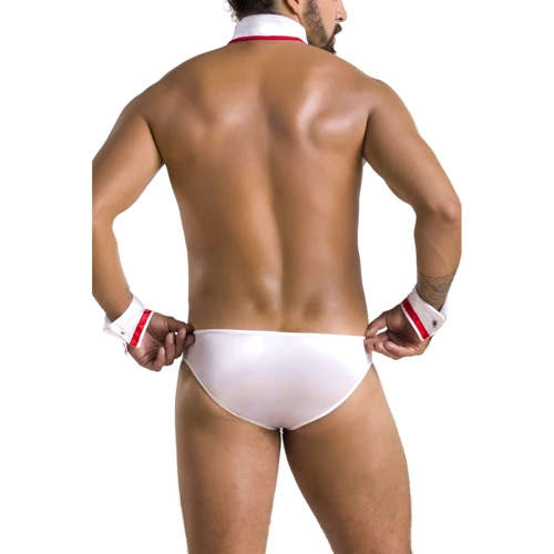 Сексуальный комплект Passion 037 SET GREGORY white XXL/XXXL: Узор Однотонный