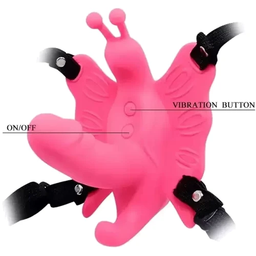 Вибро-стимулятор бабочка с пультом ДУ BAILE - ULTRA PASSIONATE HARNESS, BW-022045W: Тип и форма Мини-вибраторы, Бабочки