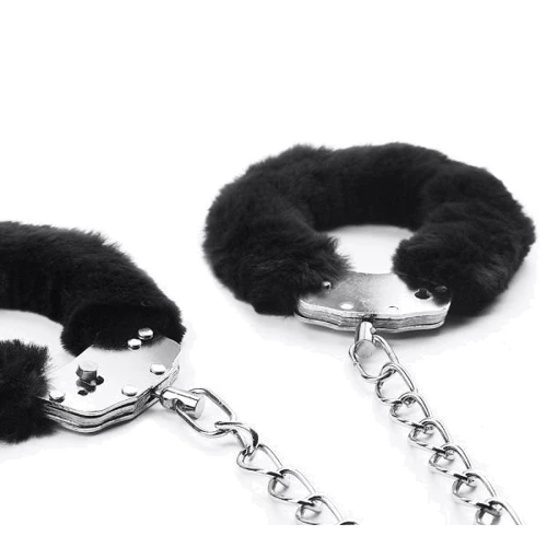 Оковы LOVETOY Fluffy Leg Cuffs, Black фото 4