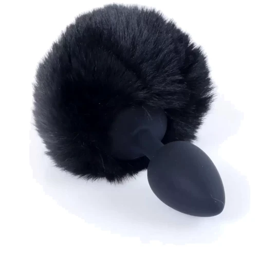 Анальная пробка S с хвостом BOSS of TOYS Boss Series - Silicon PLUG Bunny Tail Black, BS6400100 фото 7