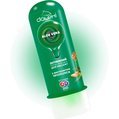 Інтимний лубрикант для масажу Dolphi Aloe Vera 200мл