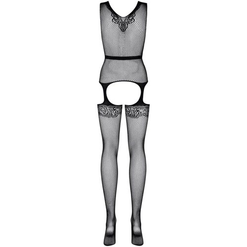 Бодистокинг Obsessive Bodystocking F217 black S/M/L: Материал Нейлон