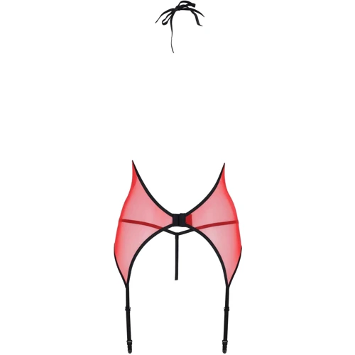Корсет з пажами для панчох Passion PEONIA CORSET Red S/M (стрінги в наборі): Для кого Для женщин