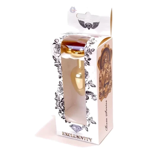 Анальна пробка Boss Series - Jewellery Gold Heart PLUG Red S (BS6400037): Тип Анальные пробки