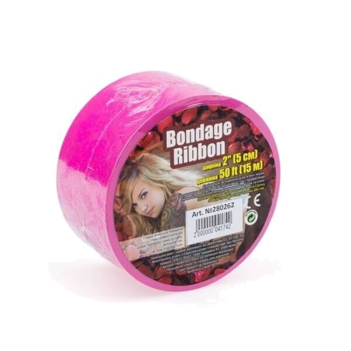Лента для бондажа BONDAGE RIBBON PINK (15 м)