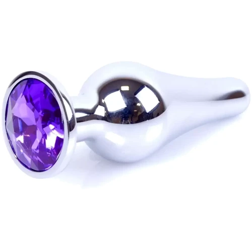 Анальная пробка с кристаллом BOSS of TOYS Boss Series - Jewellery Silver BUTT PLUG Purple, BS6400079 фото 8