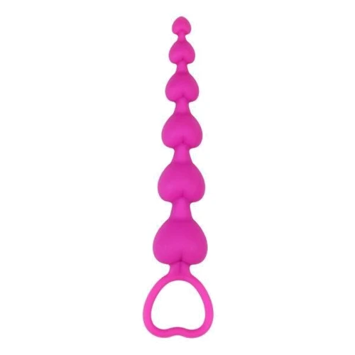 Анальная цепочка Chica Heart Booty Beads - Pink, 291340