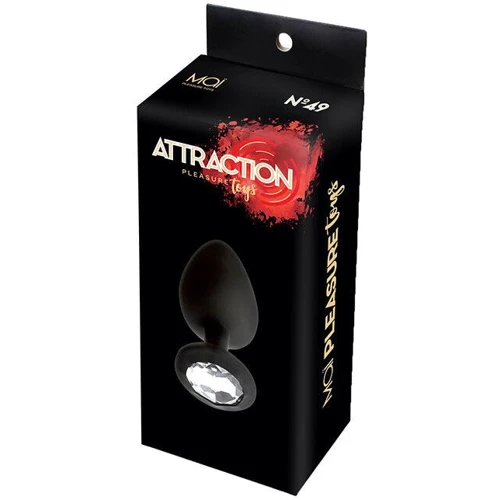 Анальна пробка з кристалом MAI Attraction Toys №49 Black L: Тип Анальні пробки