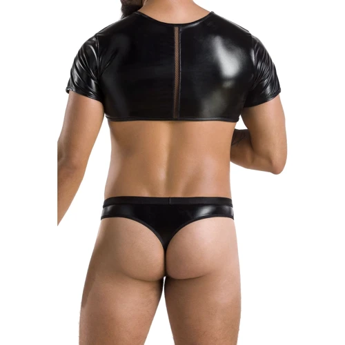 Сексуальний комплект Passion 057 SET PETER black L/XL: Візерунок Однотонный