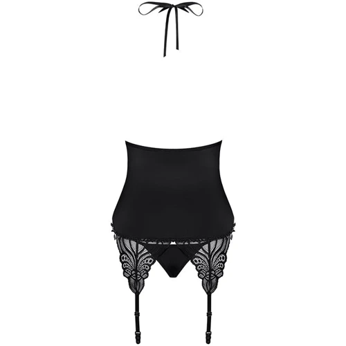 Эротический корсет с кружевом Obsessive 828-COR-1, L/XL фото 4