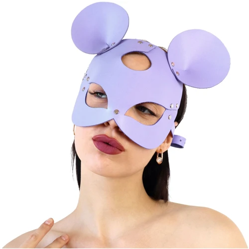 Кожаная маска мышки Art of Sex - Mouse Mask, лавандовый: Для кого Унисекс