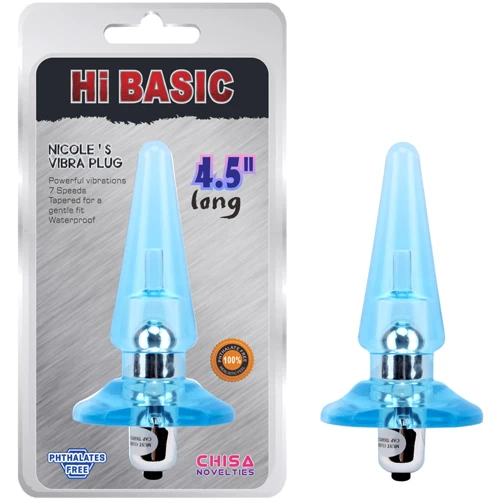Анальная пробка с вибрацией Chisa Hi Basic Nicole's Vibra Plug 4.5" Blue: Для кого Унисекс