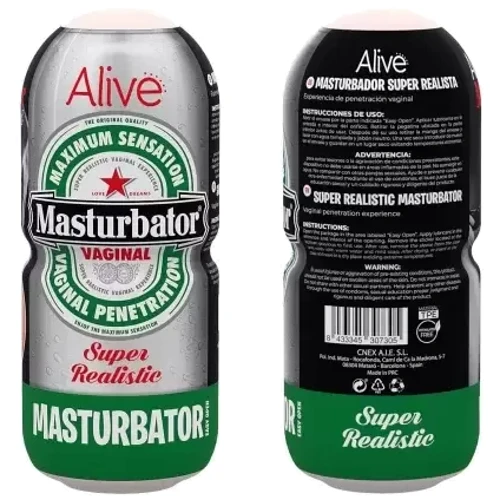 Недорогий мастурбатор-вагіна Alive Heineken Vagina у вигляді банки пива: Призначення  класичний