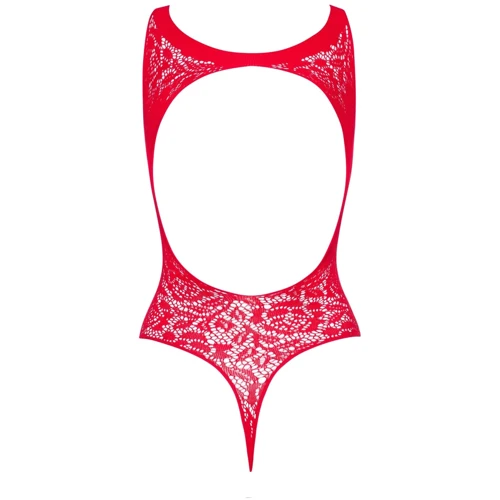 Ажурне боді з відкритою спиною Obsessive B120 red S/M/L: Вид Боди