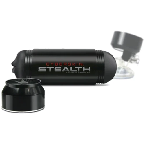 Двойной мастурбатор на присоске Topco Sales CyberSkin® Stealth Double Stroker, Mouth & Ass - ротик+попка, 27х8 см: Тип Анус