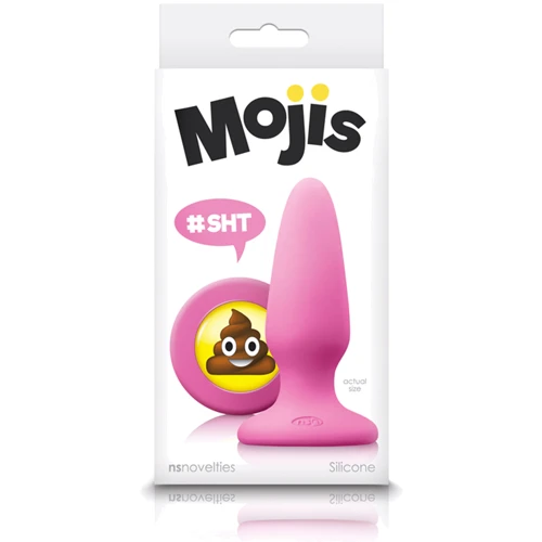 NS Novelties Mojis Plug #SHT Medium - средняя анальная пробка, 8x3.7 см, розовый: Для кого Унисекс