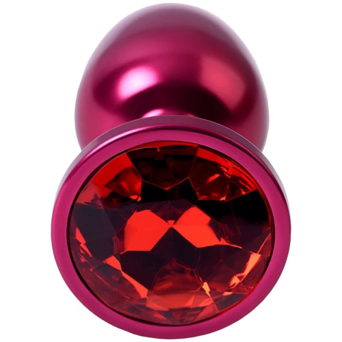 Анальная пробка с кристаллом Metal By Toyfa Burgundy Anal Plug Ruby: Материал Медицинский металл