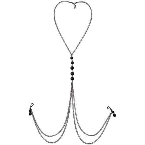Прикраса на груди з натуральним камінням Art of Sex - Nipple clamps Lava
