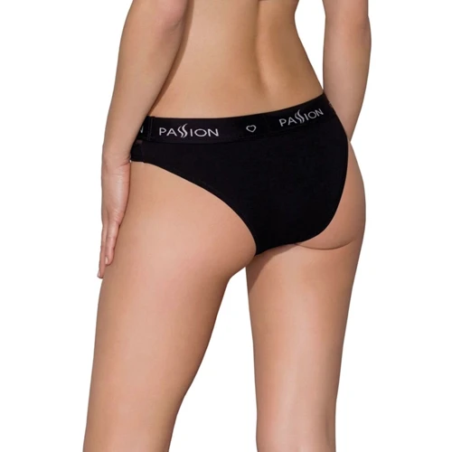 Трусики с прозрачной вставкой Passion PS006 PANTIES black, size XL: Декор Сеточка