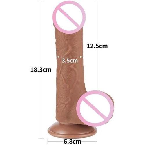 Фаллоимитатор LoveToy Sliding-Skin Dual Layer Dong 7" Flesh: Тип Реалистичные