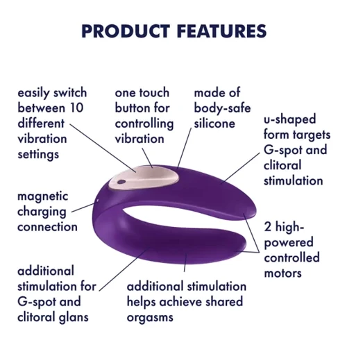 Вибратор для пар Satisfyer Partner Double Plus : Диаметр, см 2.7