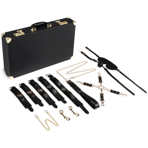 Набор для BDSM Bedroom Fantasies: Bondage Suitcase 13 Pcs Cow Leather