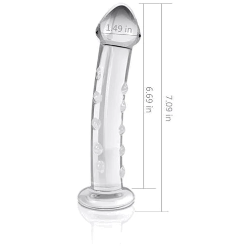 Фаллоимитатор LoveToy Glass Romance 7.5" Clear: Тип Классические дилдо