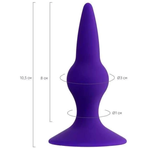 Анальная пробка ToDo Anal Plug Klapsy (фиолетовая): Наличие вибрации Нет