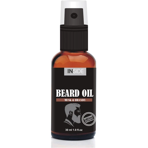 Inside Beard Oil средство для бороды с маслом макадами и запахом Мускуса и Бренди 30 мл