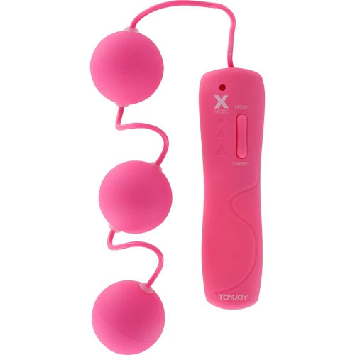 Вагинальные шарики с вибрацией Funky Triple Power Balls, розовый