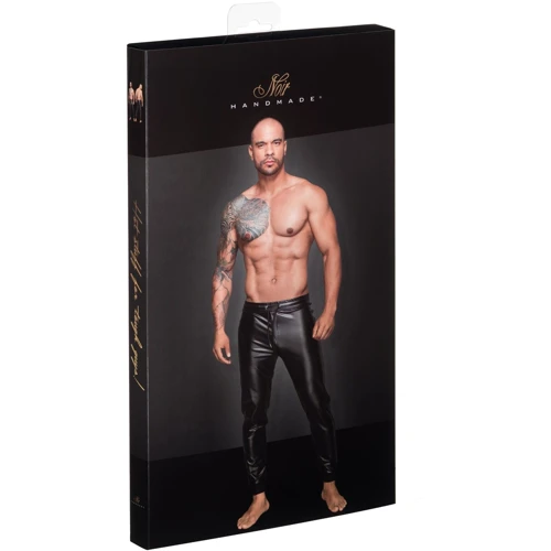 Чоловічі трегінси Noir Handmade H063 Powerwetlook treggings Вlack, L: Матеріал Полиамид