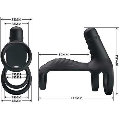 Насадка на член LYBAILE Pretty Love Vibrating Penis Sling Black: Для кого Для мужчин