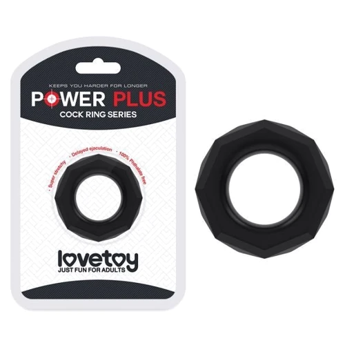 Эрекционное кольцо LoveToy POWER PLUS Cockring, Black: Производитель LOVETOY