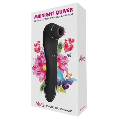 Вибратор и вакуумный стимулятор Alive Midnight Quiver - игрушка 2 в 1: Тип управления Кнопочное