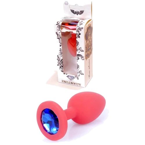 Анальная пробка Boss Series - Jewellery Red Silicon PLUG Small Blue (BS6400080)