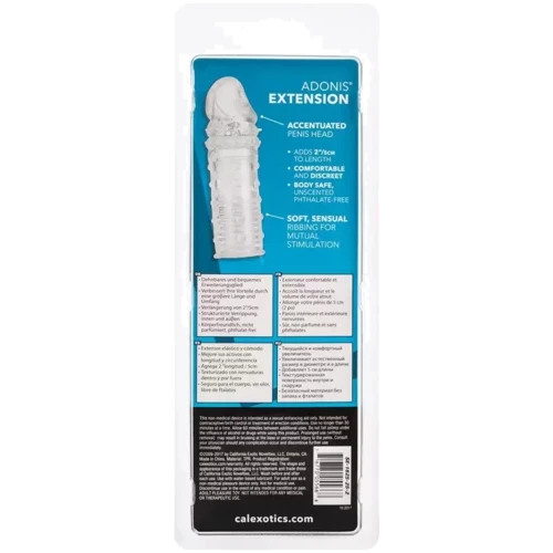 Рельєфна подовжуюча насадка CalExotics Adonis Extension Clear (прозорий): Призначення Для подовження